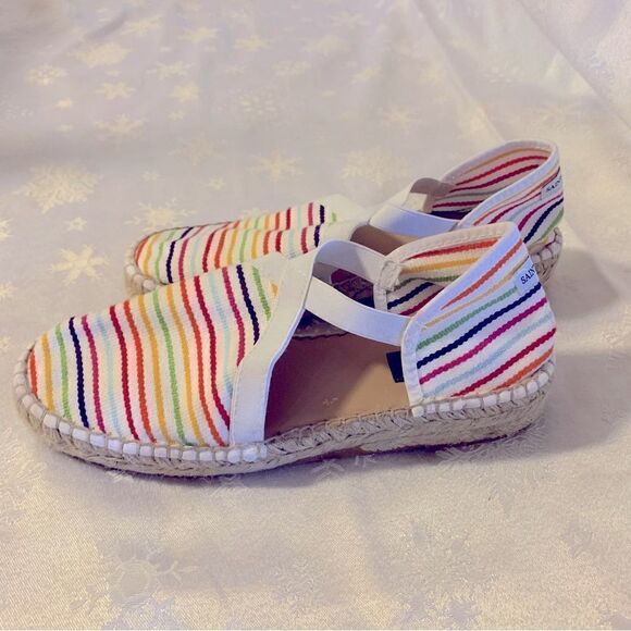 Saint James Espadrilles Boat Shoes Rainbow Nautical Sz 9 NWOT Gorgeous - Picture 6 of 8